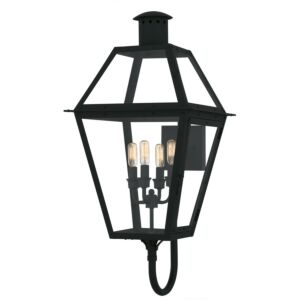 Rue De Royal  Outdoor Wall Lantern in Earth Black by Quoizel