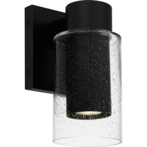 Sawyer LED Outdoor Wall Lantern in Matte Black by Quoizel