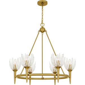 Shea  Chandelier in Brushed Gold by Quoizel