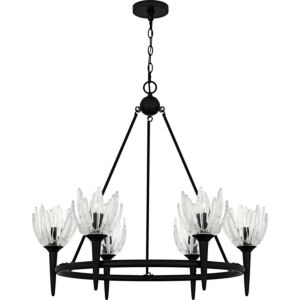 Shea  Chandelier in Matte Black by Quoizel