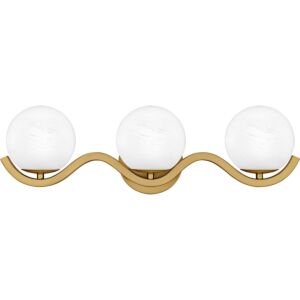 Spherical  Bathroom Vanity Light in Aged Brass by Quoizel