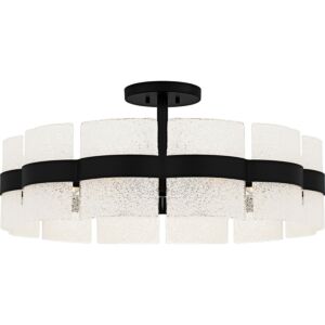 Sweeney  Semi Flush Mount in Matte Black by Quoizel