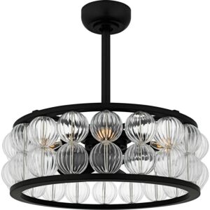 Terrarock  Fan Light in Matte Black by Quoizel