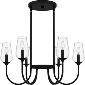 Viscount  Chandelier in Matte Black by Quoizel