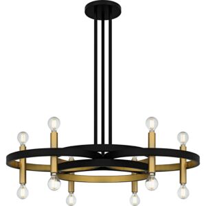 Winsland  Chandelier in Matte Black by Quoizel