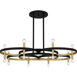 Winsland  Chandelier in Matte Black by Quoizel