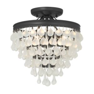 Calypso  Semi Flush Mount in Matte Black by Crystorama