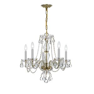 Traditional Crystal  Chandelier in Polished Brass by Crystorama