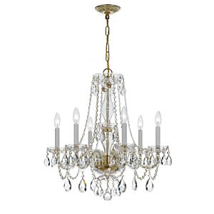 Traditional Crystal  Chandelier in Polished Brass by Crystorama