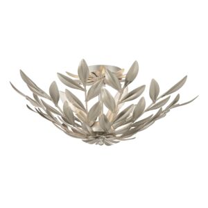 Broche  Semi Flush Mount in Antique Silver by Crystorama