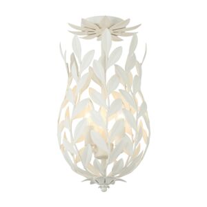 Broche  Semi Flush Mount in Matte White by Crystorama