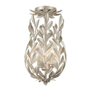 Broche  Semi Flush Mount in Antique Silver by Crystorama