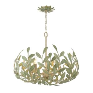 Broche  Chandelier in Champagne Green Tea by Crystorama