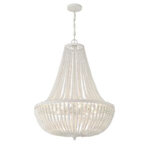 Rylee  Chandelier in Matte White by Crystorama