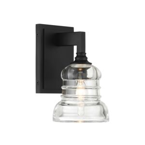 Gregory  Wall Sconce in Matte Black by Crystorama