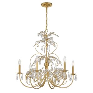 Sadie  Chandelier in Antique Gold by Crystorama