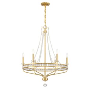 Seville  Chandelier in Aged Brass by Crystorama