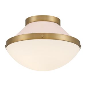 Xander  Flush Mount in Vibrant Gold + Blush by Crystorama