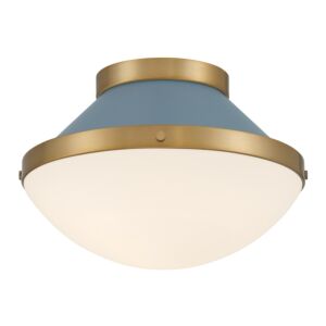 Xander  Flush Mount in Vibrant Gold + Blue by Crystorama