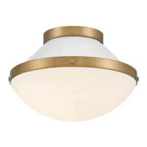 Xander  Flush Mount in Vibrant Gold + White by Crystorama