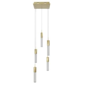 Boa LED Pendant in Brushed Brass by Avenue Lighting