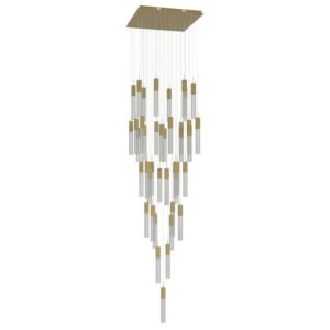 The Original Glacier 41 Light Pendant in Brushed Brass by Avenue Lighting