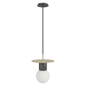 Newport  Pendant in Brushed Brass   Black by Avenue Lighting