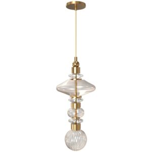 Avra LED Pendant in Aged Brass by Avenue Lighting