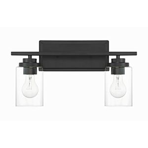 Clark  Bathroom Vanity Light in Flat Black by Craftmade