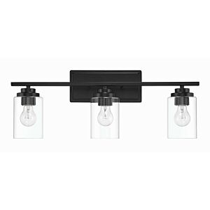 Clark  Bathroom Vanity Light in Flat Black by Craftmade