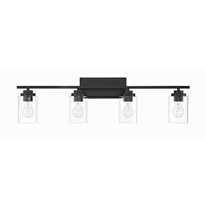 Clark  Bathroom Vanity Light in Flat Black by Craftmade