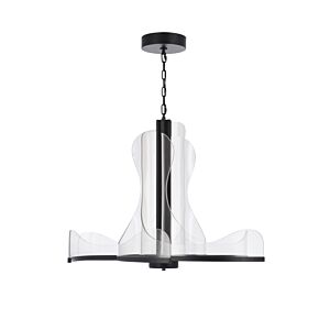 Estrella LED Chandelier in Flat Black by Craftmade