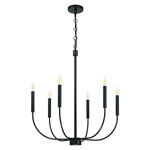 Traci  Chandelier in Flat Black by Craftmade