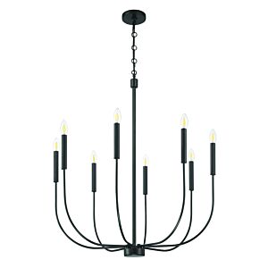 Traci  Chandelier in Flat Black by Craftmade