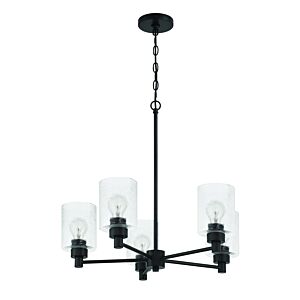 Lyndsey  Chandelier in Flat Black by Craftmade