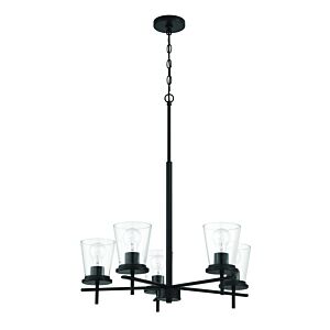 Connell  Chandelier in Flat Black by Craftmade