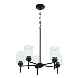 Claire  Chandelier in Flat Black by Craftmade