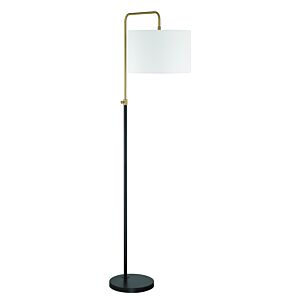 Ingraham  Floor Lamp in Flat Black Satin Brass by Craftmade