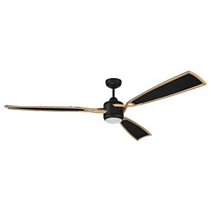 Viva 72"Ceiling Fan in Flat Black Satin Brass by Craftmade