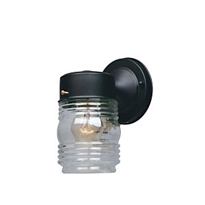 Basic Porch 1-Light Wall Lantern in Black