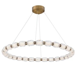 Seduction LED Pendant in Aged Brass by Schonbek Forever