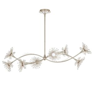 Coquette LED Linear Pendant in Antique Silver by Schonbek Forever