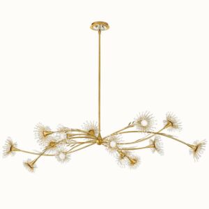 Coquette LED Linear Pendant in Heirloom Gold by Schonbek Forever