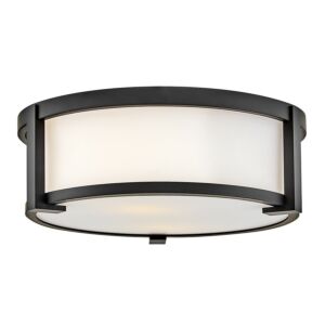 Lowell LED Flush Mount in Black by Hinkley