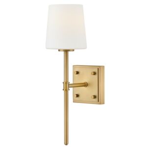 Saunders LED Wall Sconce in Lacquered Brass by Hinkley