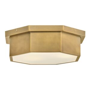 Facet LED Flush Mount in Heritage Brass by Hinkley