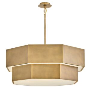 Facet LED Chandelier in Heritage Brass by Hinkley