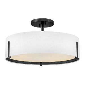 Halle LED Semi-Flush Mount in Black by Hinkley