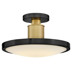 Kieran LED Semi-Flush Mount in Black by Hinkley