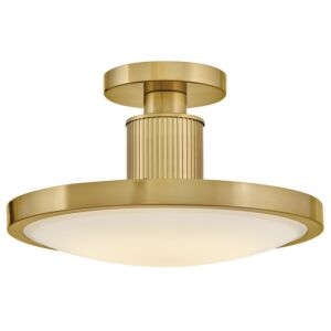 Kieran LED Semi-Flush Mount in Lacquered Brass by Hinkley